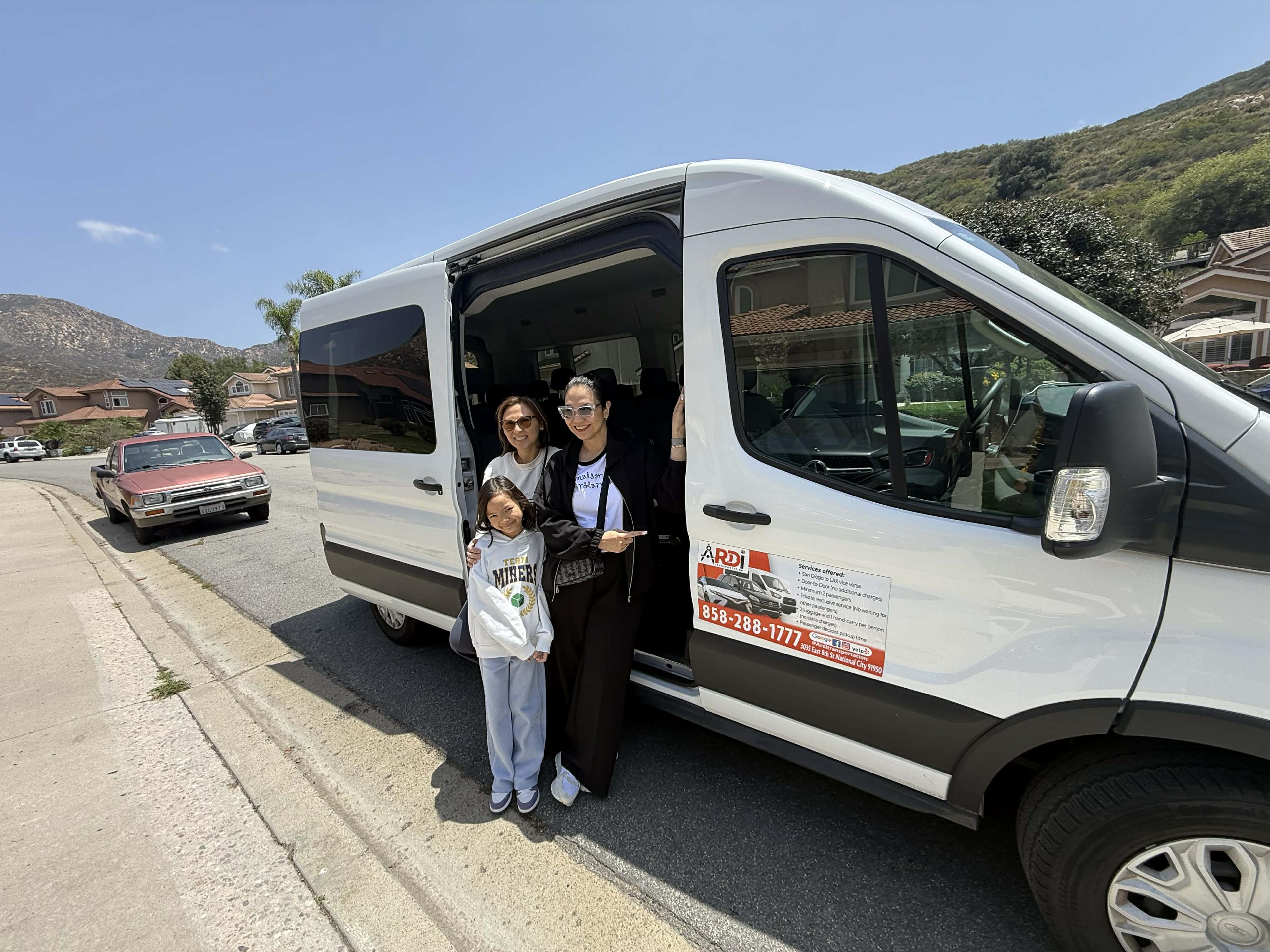 Family pickup — Heading to LAX from San Diego