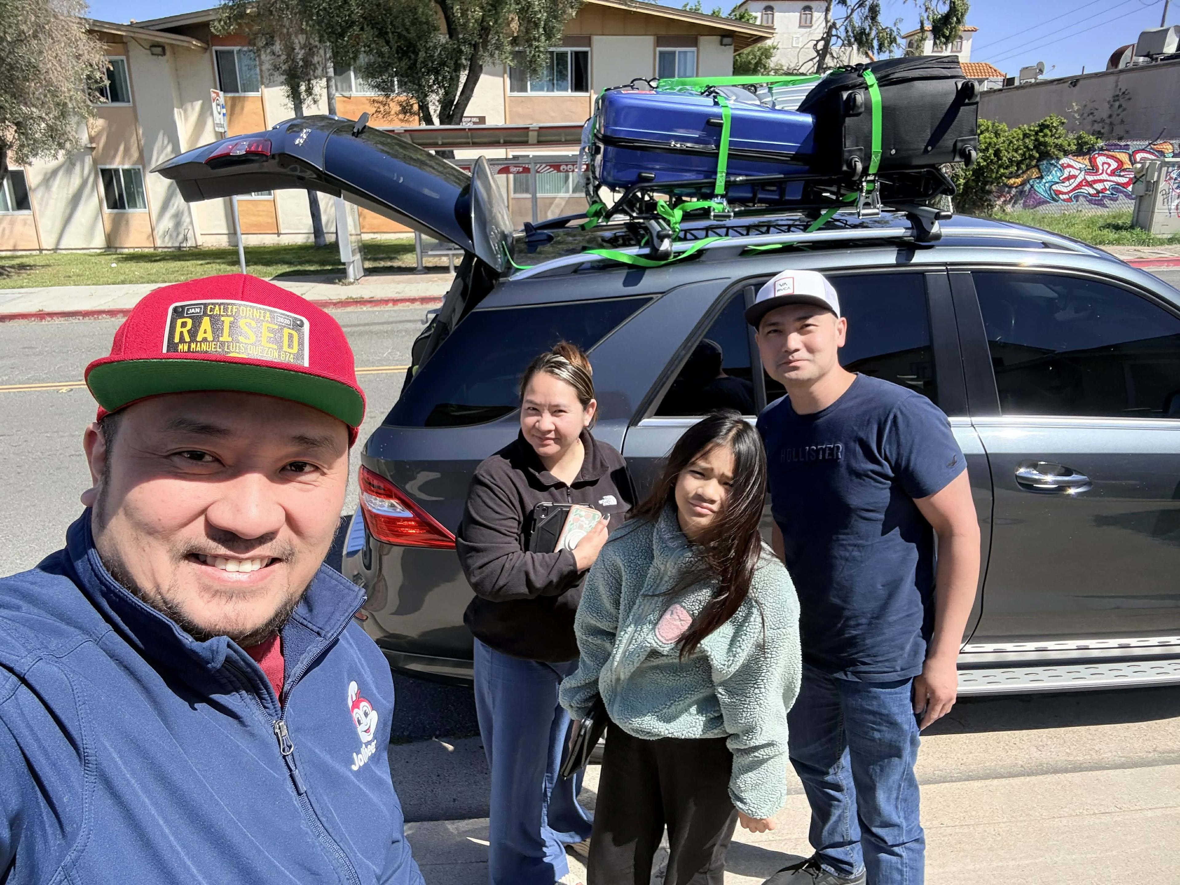 Group transfer — Luggage loaded, ready to roll